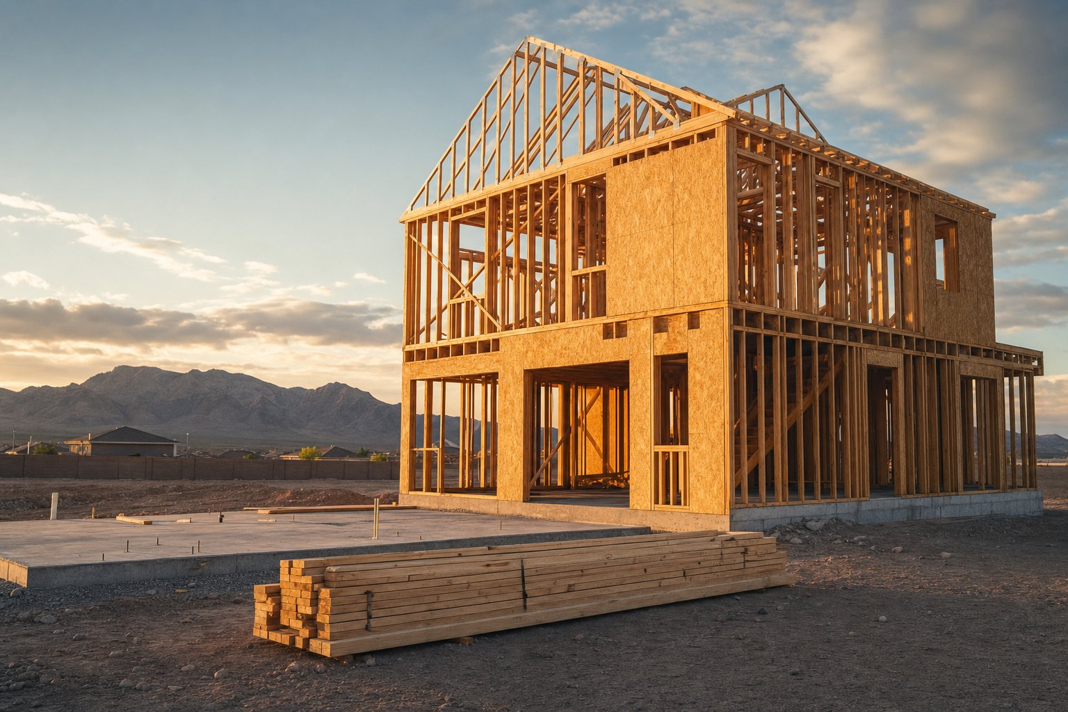 Single-family homes and major additions construction in the Las Vegas Valley